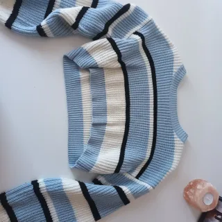 Jersey corto de rayas para chica