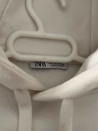 Sudadera Zara Blanca Talla S