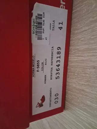 Sandalias Wonders Rojas Talla 41