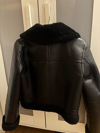 Chaqueta aviador Mango negra