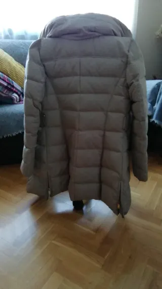 Plumífero Zara Beige Mujer