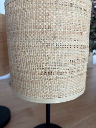 Lámparas de mesa ratán y metal