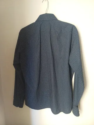 Camisa Hugo Boss Talla 40 Azul/Blanco