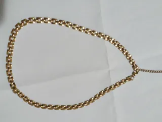 M463 Collana maglia quadrata stile cubano inox oro