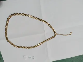 M463 Collana maglia quadrata stile cubano inox oro