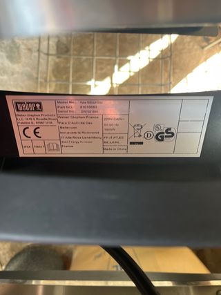 Barbacoa Weber Pulse Nero e Argento