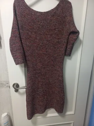 Vestido corto fiesta rojo tweed