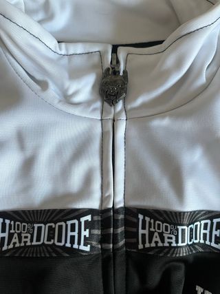Chaqueta 100% Hardcore Blanca y Negra Chándal