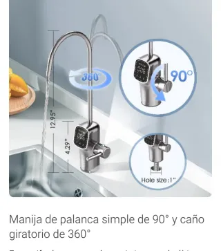 Waterdrop. Grifo Osmosis Acero Inox 304