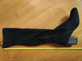 Stivali alti neri scamosciati Tg 38