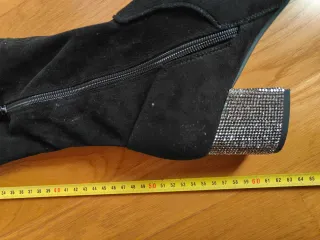 Stivali alti neri scamosciati Tg 38