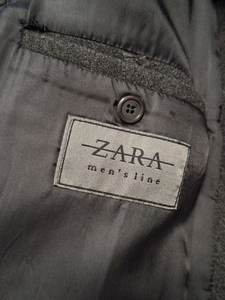 Abrigo largo gris hombre