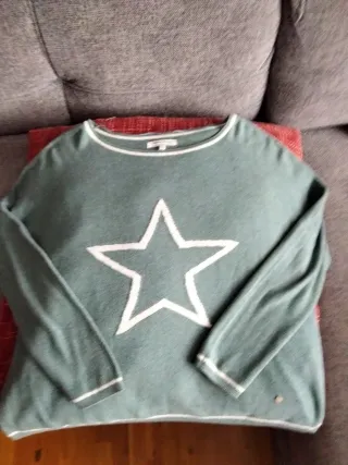 Jersey turquesa con estrella, fino