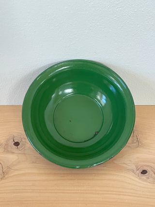 Ciotola metallo smaltato Verde