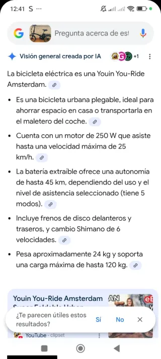 Bicicleta Eléctrica Plegable