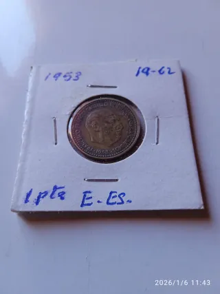 Una peseta 1953-62 estado español