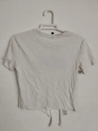 Camiseta 1985 Con detalleNudo Talla S Blanca