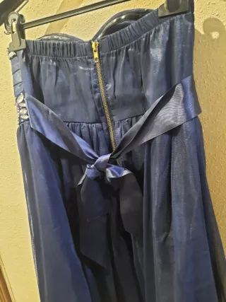 Vestido Fiesta Formula Joven Azul Plata