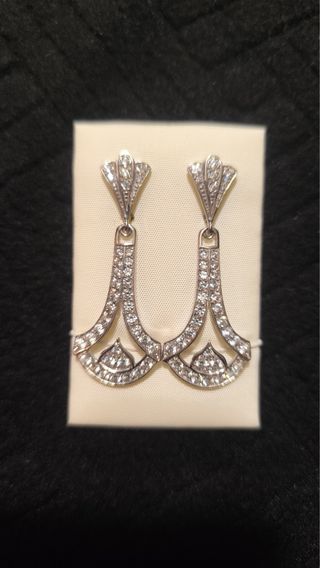 Pendientes de plata de primera ley y circonitas