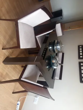 Mesa extensible de comedor con 6 sillas