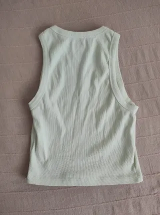 Top Bershka blanco verano estilo outerbanks