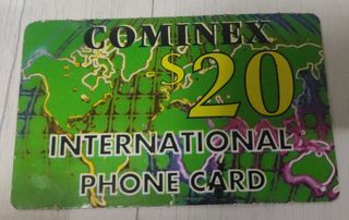 Cominex $20 International Phone Card