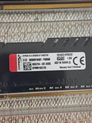 64Gb (2*32Gb) Kingston HyperX Fury PC3200 DDR4 RAM