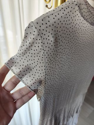 Max & Co Abito Beige/Grigio Pois