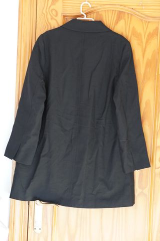 Chaqueta Larga Zara Negra Talla XS Nueva