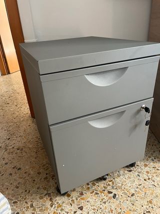 Cajonera Archivador Metálica Gris 2 Cajones