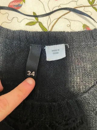 Camiseta punto manga corta negra