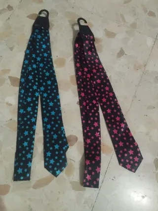Lote 2 corbatas vintage estrellas unisex