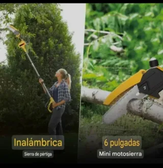 Motosierra Batería Recargable Telescópica