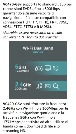 Router Fibra TP-Link VC420-G3v