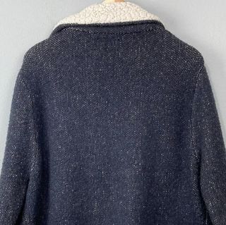 Blazer Zara Knit Azul Marino Talla M