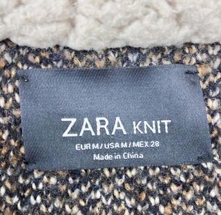 Blazer Zara Knit Azul Marino Talla M