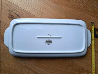 Vassoio porcellana con pantera oro