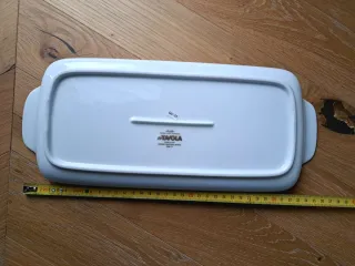 Vassoio porcellana con pantera oro