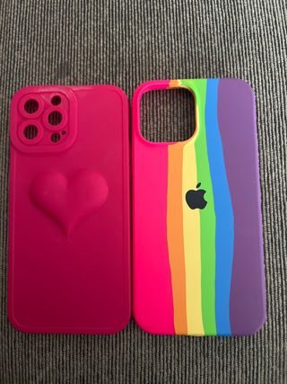 Custodia iPhone 13 Pro Max Cuore e Arcobaleno