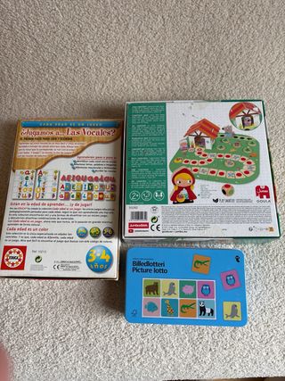 Lote 3 juegos educativos infantiles