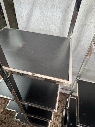 Estantería Metálica y madera Negra