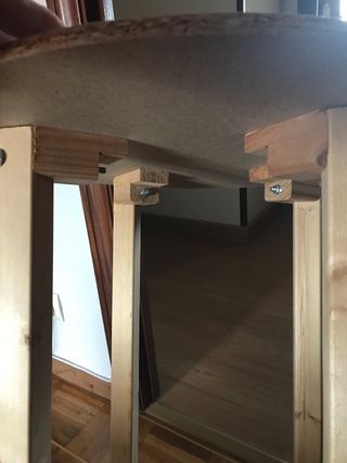 Mesa auxiliar redonda madera