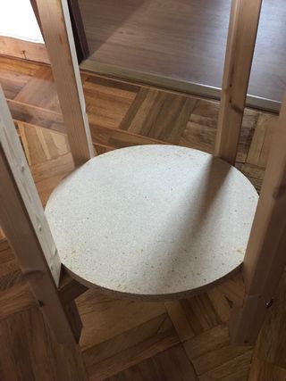 Mesa auxiliar redonda madera