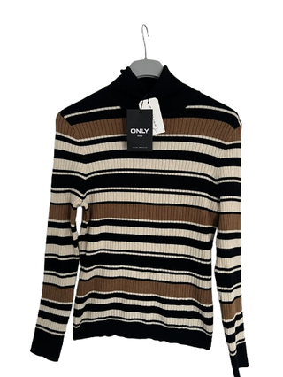 Jersey ONLY rayas cuello alto Talla XL