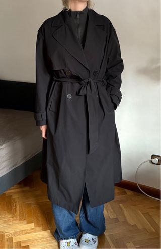 Gabardina Negra Mujer