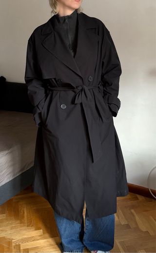 Gabardina Negra Mujer