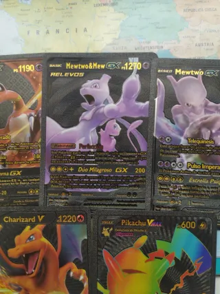 Pack 5 Cartas Pokémon Especiales Negras