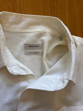 Camisa Lino Blanca Hombre