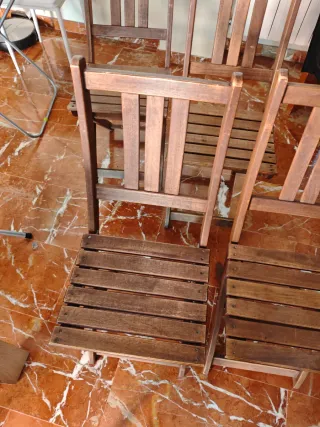 4 Sillas de Jardín Teka Plegables