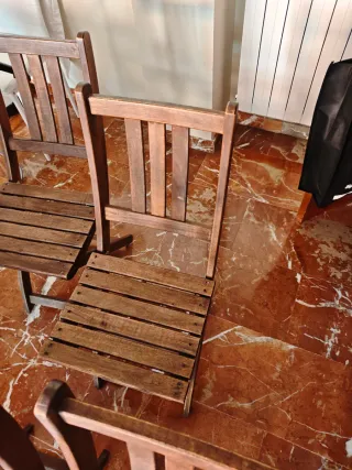 4 Sillas de Jardín Teka Plegables